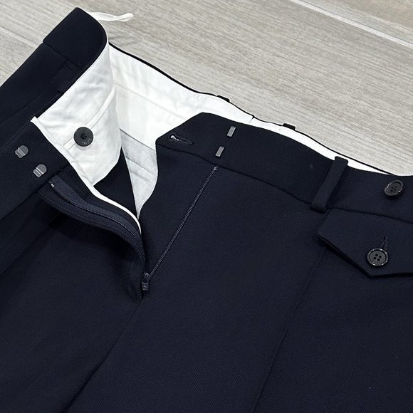 Celine Wool Tapered Ankle Trouser Dress Pants in Navy Blue US Women's Size 6 - Picture 6 of 16